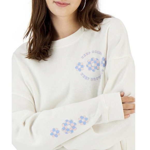 Grayson Threads Women’s Cotton Blend Soft Sweatshirt Crewneck NWT XL WHITE - Picture 8 of 8